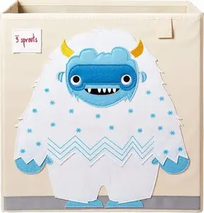 Storage Box by 3 Sprouts — The Abominable Snowman design, soft-sided toy and accessory organizer