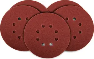 GRAPHITE abrasive sanding discs 150 mm K100, 5 pcs, 8 holes, 65 mm center hole