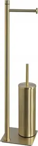 Toilet Paper and Brush Holder GEDY TRILLY TOIL model 0000TR328800000 in Brushed Gold finish
