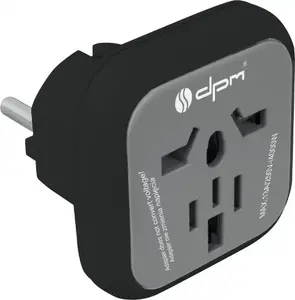 Ceļojumu adapters DPM PF01EU-B — Eiropas kontaktligzda, melns