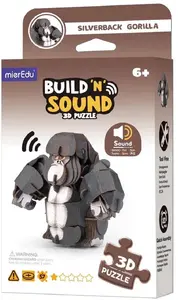 3D puzle Cartonic 'Būvē un klausies' — Gorilla modelis, kartona komplekts