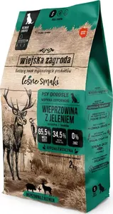 wiejskazagroda suņu barība Wieprzowina z jeleniem 2kg — mitrā pilnvērtīgā recepte ar cūkgaļu un brieža gaļu