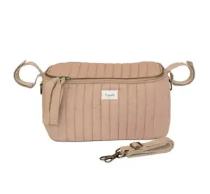 Organizer bag for baby carriage 3 Sprouts ISQSMD — polyester, beige, 320×140×190 mm