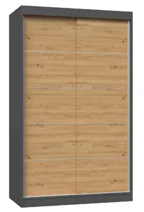 Шкаф Top e Shop IGA 120 ANT/ART C — 2 двери, 7 полок, раздвижной шкаф