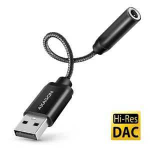 AXAGON ADA-HA USB-A to 3.5mm Jack Hi-Res DAC Audio Adapter 384kHz/32bit Stereo 2.0 Channels