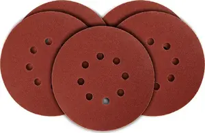 Abrasive sanding discs GRAPHITE 150 mm K120, 5 pcs, 8 holes, 65 mm centre hole