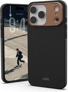 Защитный чехол FIBR ARMR MagSafe от URBAN ARMOR для Apple iPhone 17 Pro Max — kevлар графит/бронза