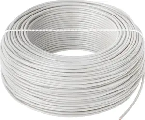 Electrical wire LgY 1x1.5 H07V-K white — single-core flexible copper conductor