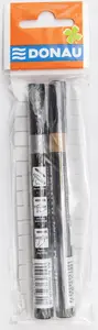 Oil-based marker Donau 2.2 mm tip in metallic gold and silver, mixed set with hanging blister