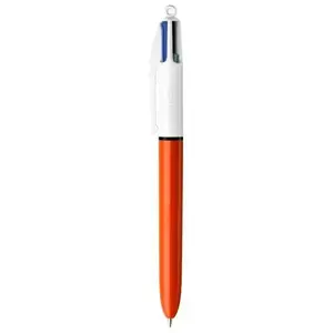 Ballpoint pen BIC 4 Color Original Fine retractable clip‑on — Black, Blue, Green, Red (Orange/White)