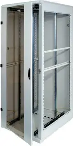 Triton 19" servera/tīkla skapis RMA 42U, 19 collu rāmis, 800x800 mm, gaiši pelēks, stikla priekšējās durvis, aizmugures durvis