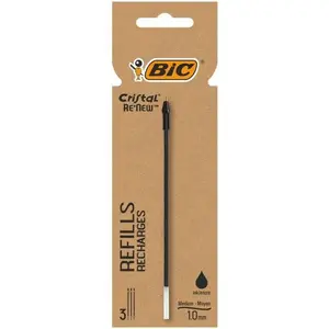 Ballpoint pen refill BIC 503839 Medium black, pack of 3