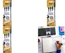 Ballpoint pen BIC Cristal Original, ink colors assorted, 0.32 mm tip, hexagonal transparent barrel