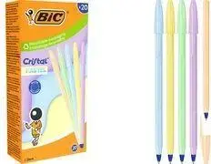 Ручка шариковая BIC Cristal Pastel с синей пастой 0,32 мм шестигранный корпус — 1 шт.