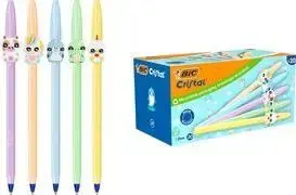 Шариковая ручка BIC Cristal Pastel Figurines, наконечник 0,32 мм, шестиугольный корпус и колпачок, пастельные цвета (1 шт.)