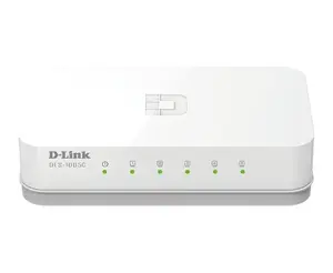 Unmanaged Fast Ethernet Desktop Switch D-Link DES-1005C/E — 5× 10/100 Mbps RJ-45, 1 Gbit/s switching, 2000 MAC entries, 5 V DC