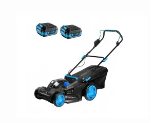 Аккумуляторная газонокосилка HOGERT HT2E311-C24LM218V — 2×18В, ширина скашивания 43 см