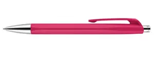 Clip-on retractable ballpoint pen Caran d’Ache 888 Infinite Medium, blue ink, pink body