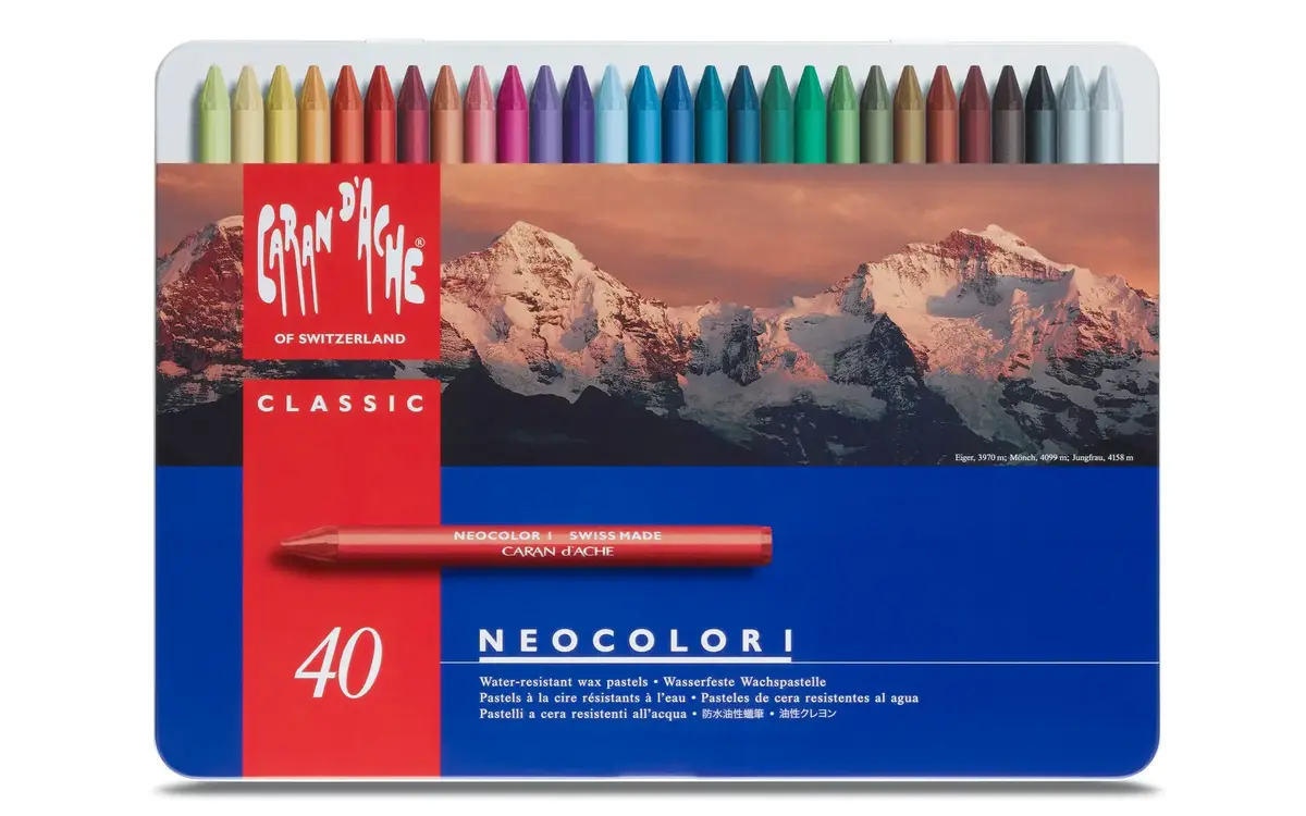Caran d’Ache Neocolor I Hard воск пастель 40 шт. Photo 2