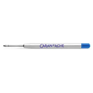 Стержень для шариковой ручки Caran d’Ache 8462.160 Fine синий, серебристая трубка, 1 шт