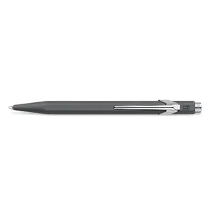 Ручка шариковая Caran d-Ache 849 с кнопкой и клипом, антрацит, шестигранный корпус, 1 шт.