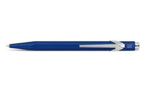 Ballpoint pen Caran d-Ache 849.150 Clip-on retractable, blue metallic, hexagonal barrel, 1 pc