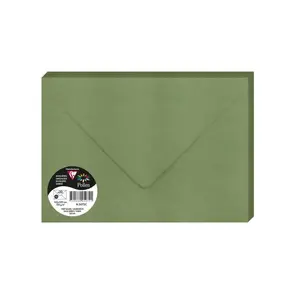 Конверт Clairefontaine 5072C зелёный, бумага 120 г/м², упаковка 20 шт.
