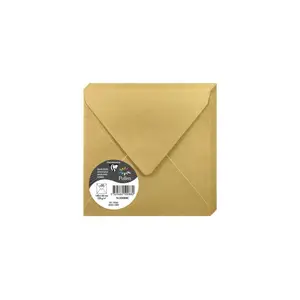 Envelope Clairefontaine 50088C gold 120 g/m² square 140 x 140 mm pack of 20