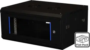 Wall-mounted 4U Rack Cabinet Wirewin WCAB PS3 600x450 mm Black, 100 kg capacity