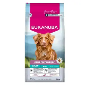 Sausais barības produkts suņiem EUKANUBA Special Care Mono-Protein Adult — ar pīli, mono olbaltumvielu formula, 12 kg