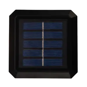 Solar LED Post Light GreenBlue GB128 WW, 3200K Neutral White, Envelope Canopy, 100x100mm, Black