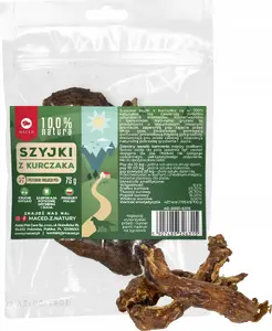 Лакомство для собак MACED Maced 100% NATURA куриные шейки 75 г, однокомпонентное сушёное мясное угощение