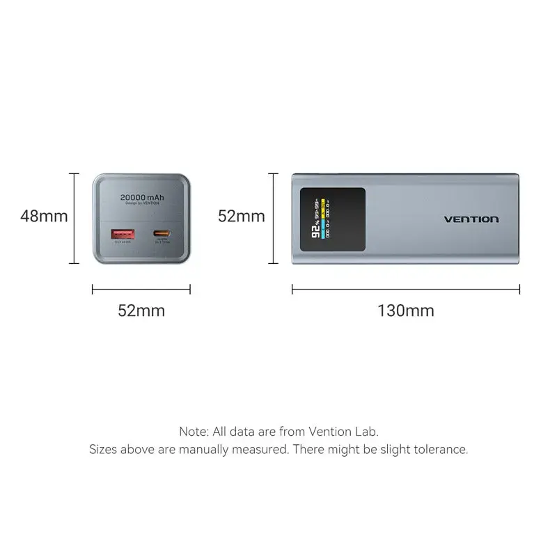 Vention Power Bank 20000 mAh 100W Photo 2
