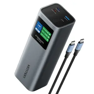 Power Bank Vention 27000 mAh 140W — 2× USB-C, 1× USB-A, Power Delivery 3.1/3.0, Quick Charge 3.0