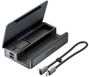 Vention TPZH0 9-in-1 Docking Station for Game Consoles, Grey
