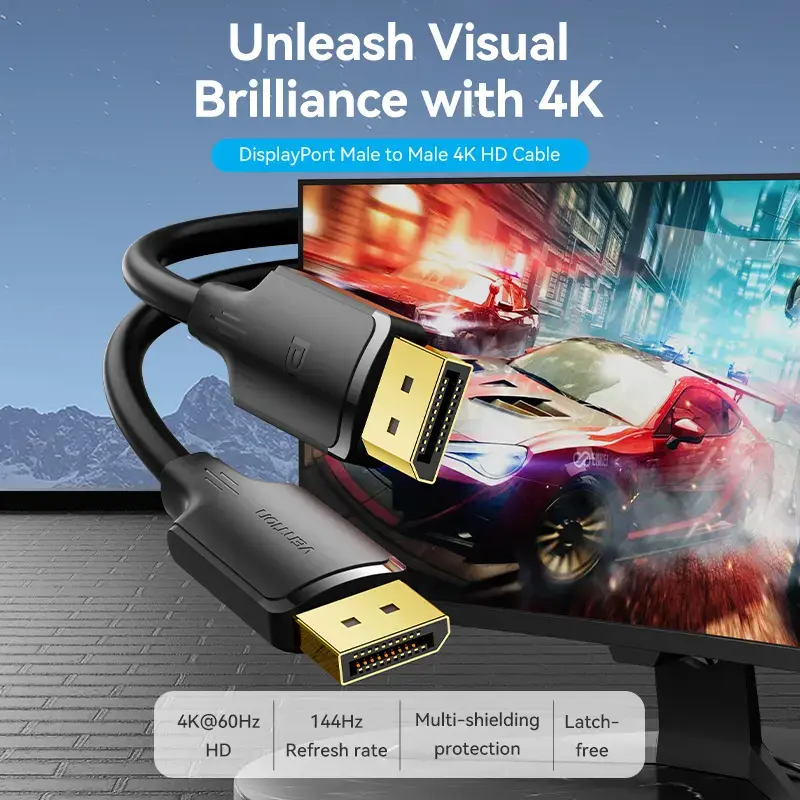 Vention DisplayPort kabelis HAKBF — 1 m, 4K Photo 2