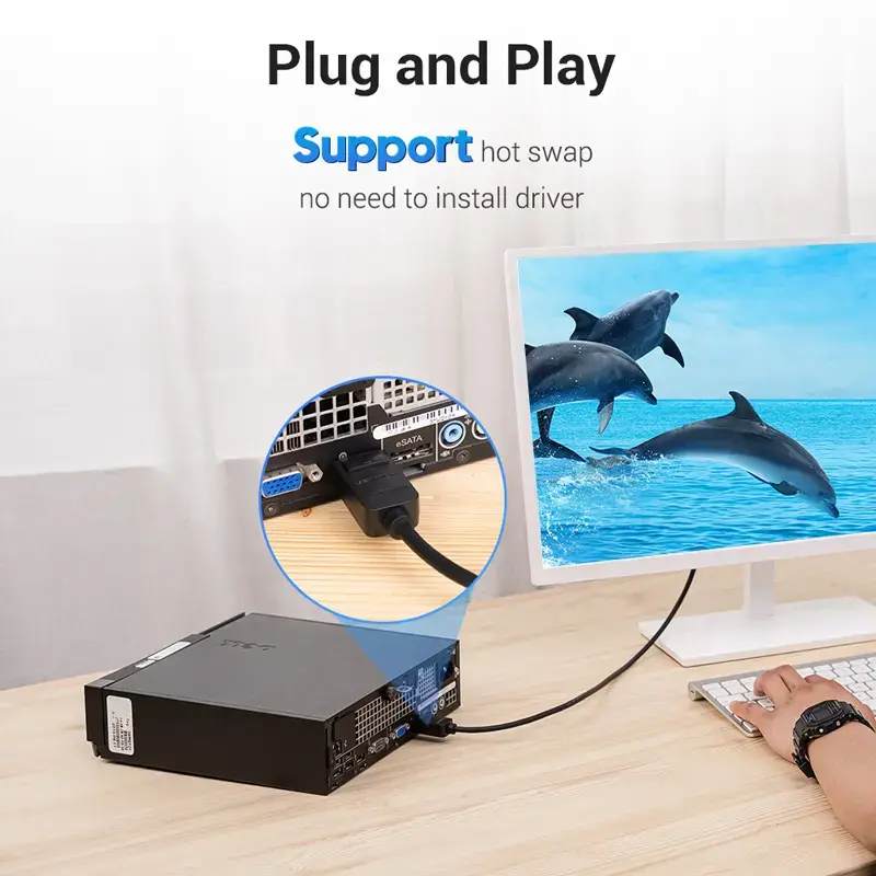 Vention DisplayPort uz DVI kabelis HAFBF 2 m Photo 8