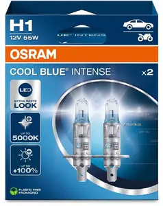 Halogen headlight bulb Osram Cool Blue Intense NEXT GEN H1 (pair) - model 64150CBN-2HB