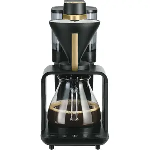 Pilējošā kafijas automāts MELITTA 1024-12 — pilnībā automātiska, ar iebūvētu dzirnaviņu, 8 tasītes, 1515 W, melna/zelta