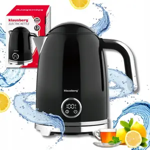 Electric kettle Klausberg KB-9027 with 1.7 L capacity and built-in thermometer, LED display, retro design