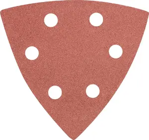 GRAPHITE delta sanding sheets with hook-and-loop 93 x 93 mm K240, 5 pcs, with holes