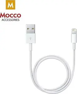 Mocco Lightning USB data and charging cable 2m White