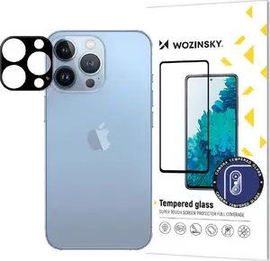 Стекло Wozinsky Full Camera Glass для камеры iPhone 15 Pro, закалённое 9H, чёрное