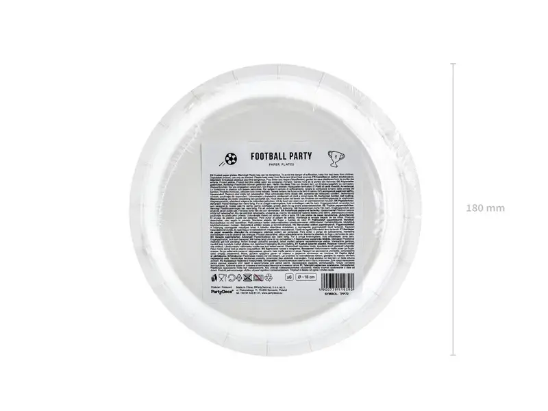 PartyDeco TPP72 paper plate 18 cm Photo 8
