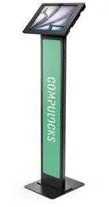 Напольная брендируемая стойка-корпус Compulocks Apex для iPad Air M2 13" (2024) — чёрная, полиэтилен и алюминий, комплект: 4 ключа