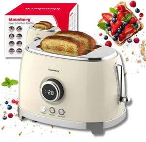 Toaster Klausberg KB-9026 retro — 2-slice toaster with LED display