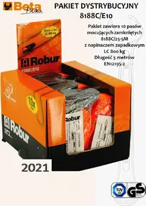 Strapping/Sealing Strap Beta Tools BETA PAS MOCUJĄCY 750kg 5.0m 25mm pack of 10 BE8188C-E10