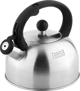 Stainless Steel Whistling Kettle TEESA TSA0154 — 2 L, suitable for gas and induction hobs