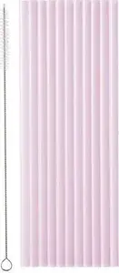 Plastic Drinking Straws 23 cm Purple 12 pcs - Christmas decoration