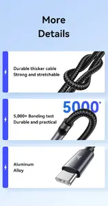 USB-A to USB-C Cable usams U91 18W 1m – USB data and charging cable